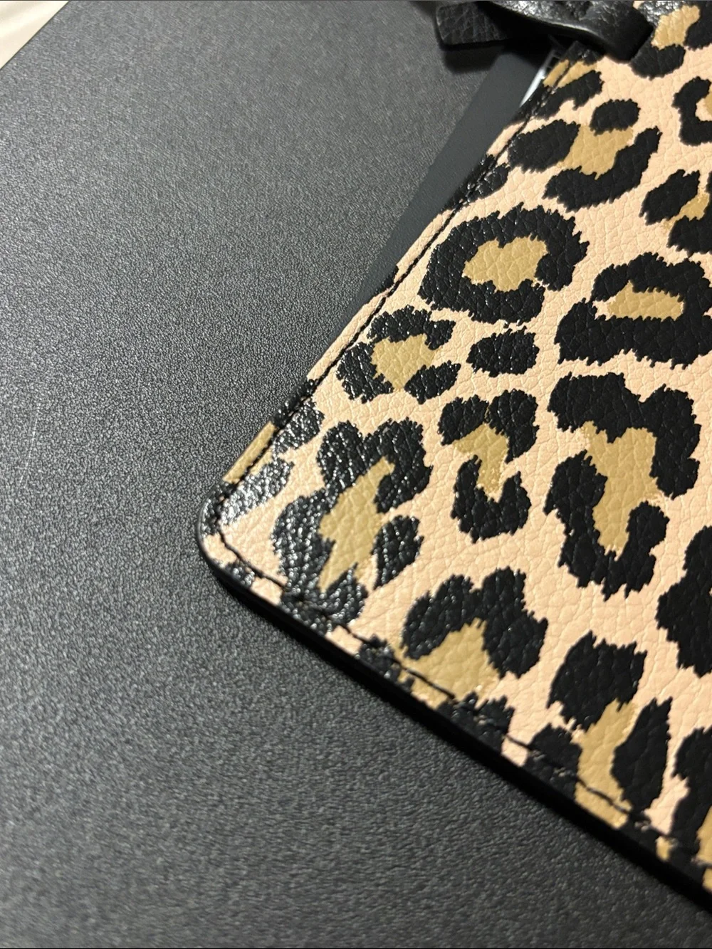 Kate Spade Leopard Print‎ Zip Pouch Wallet - Black & Tan